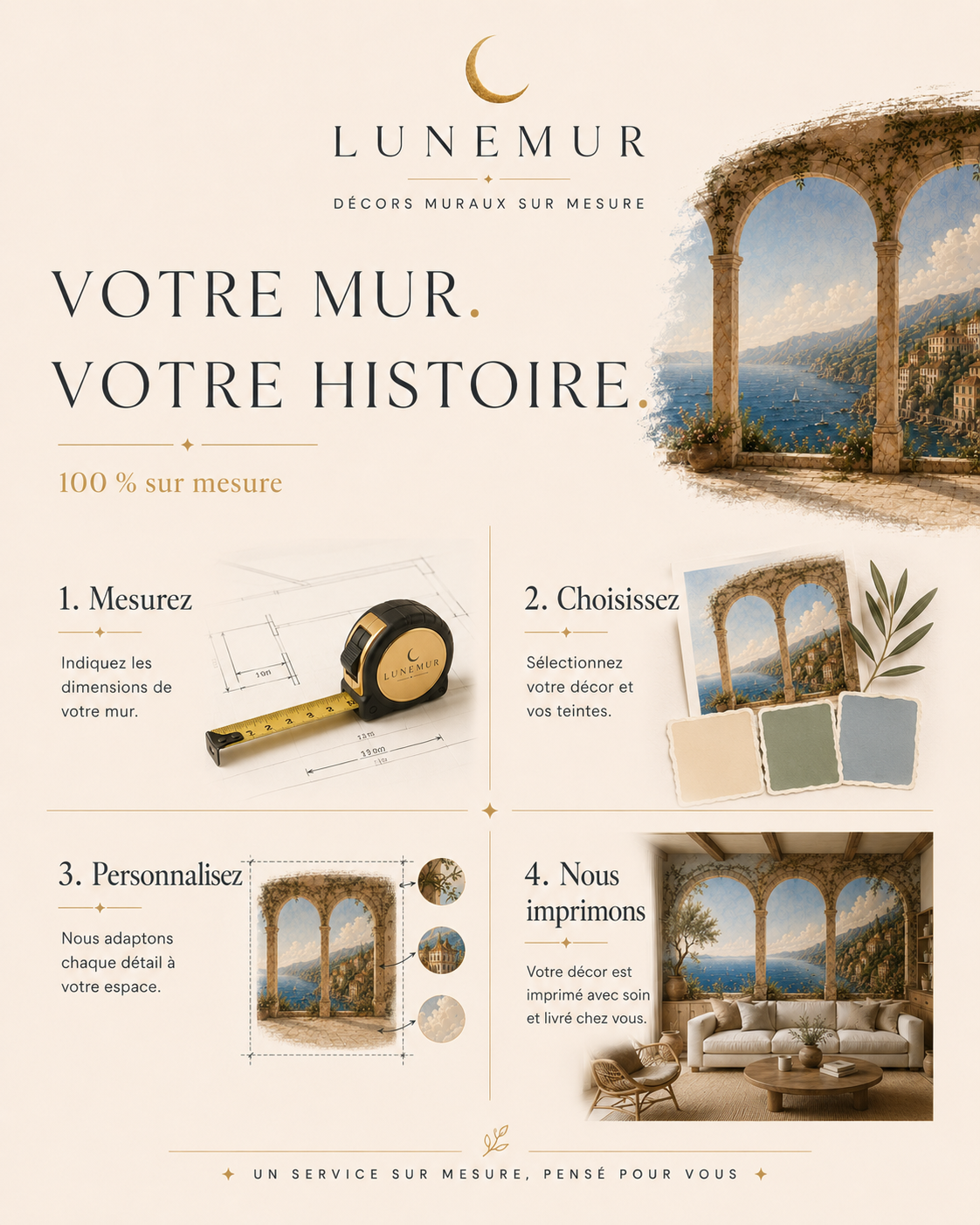 Collection SIGNATURE — création murale artistique LUNEMUR